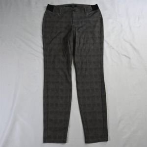Simply Vera Wang Medium Brown Houndstooth‎ Skinny Stretch Womens Dress Pants
